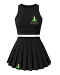 Young Girls Sports Crop Top and Skort Set
