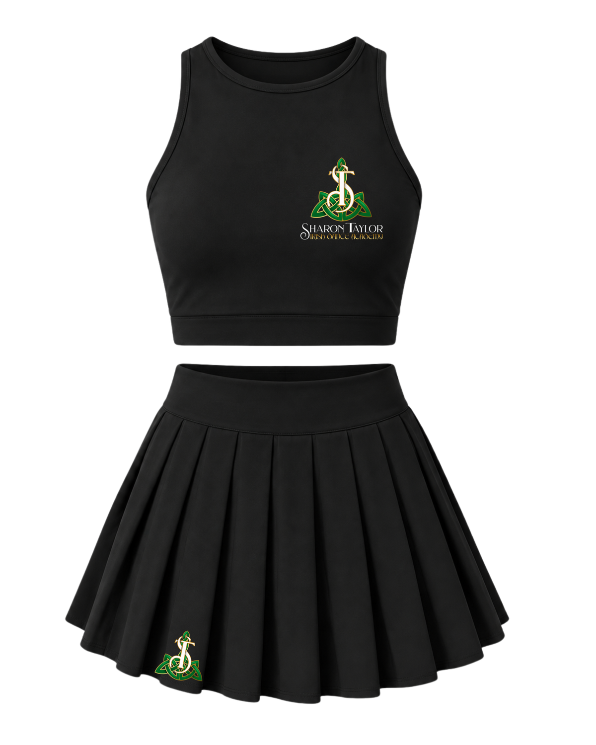 Young Girls Sports Crop Top and Skort Set