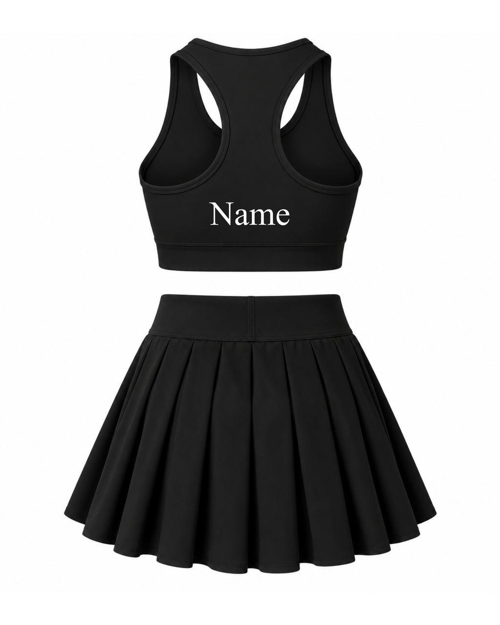 Young Girls Sports Crop Top and Skort Set