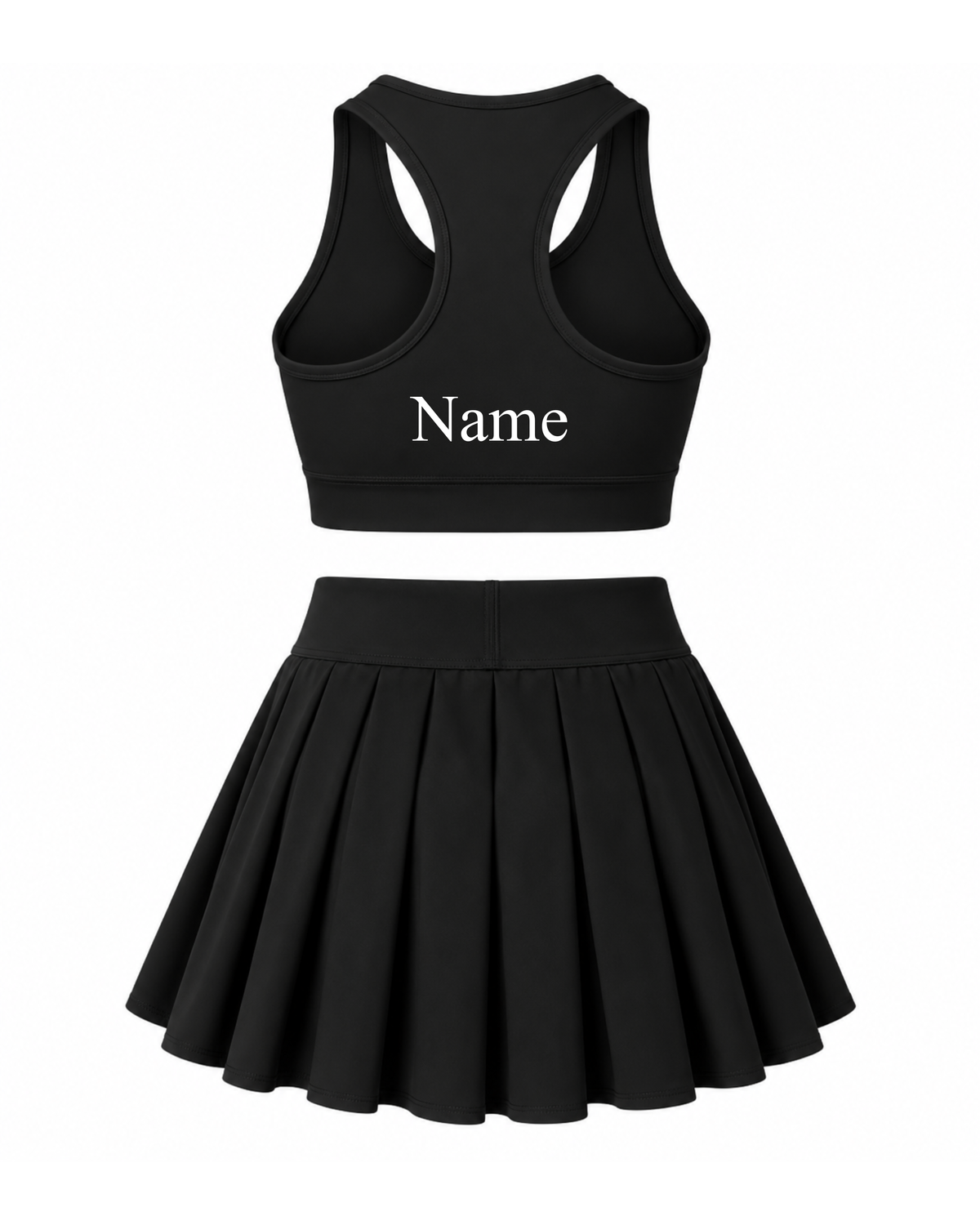 Young Girls Sports Crop Top and Skort Set